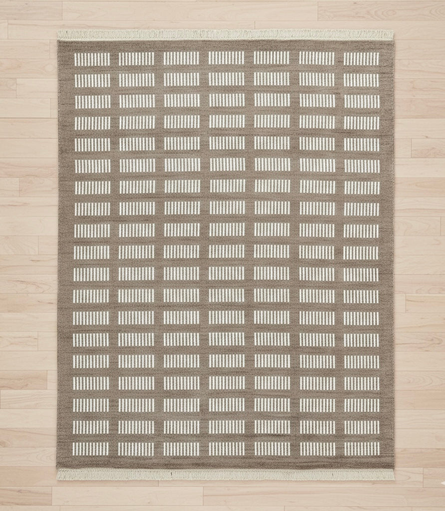 Minimalist Earth-Tone Accent Handknotted Rugs
