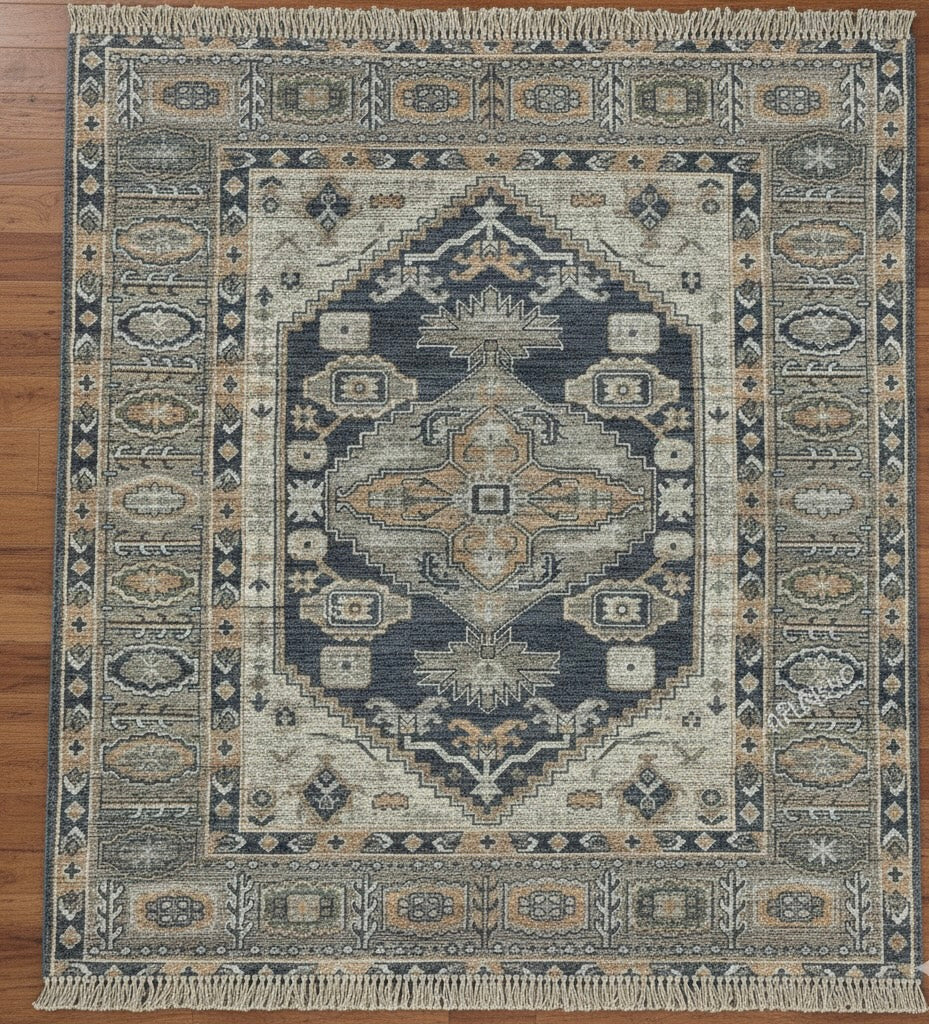 Distressed Traditional Medallion Handknotted Rugs