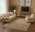The Sandstone Diamond Handknotted Rugs