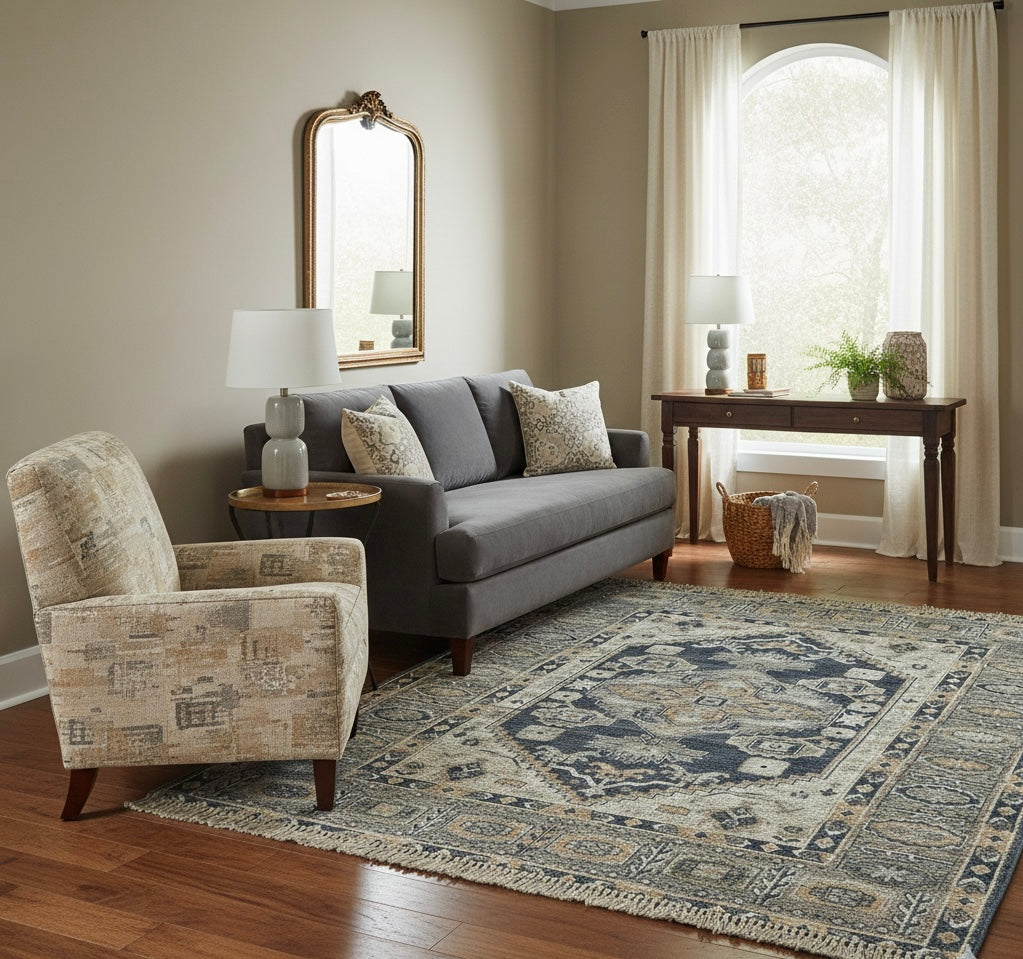 Distressed Traditional Medallion Handknotted Rugs