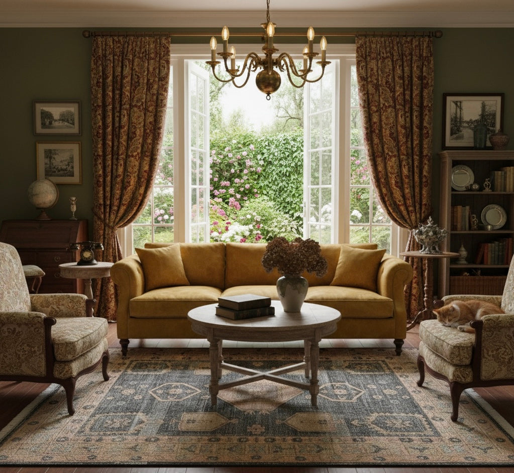 Antique Medallion Distressed Handknotted Rugs