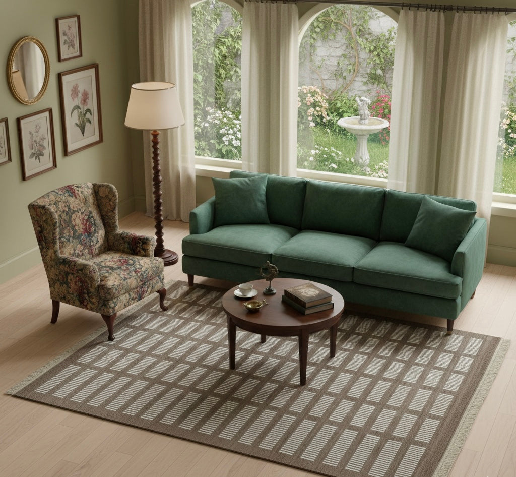 Minimalist Earth-Tone Accent Handknotted Rugs