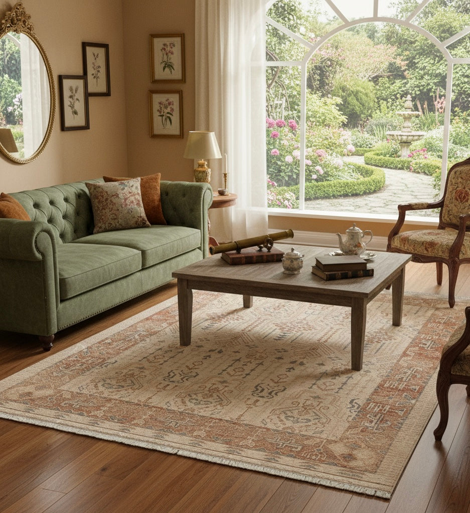 Earth-Toned Medallion Handknotted Rugs