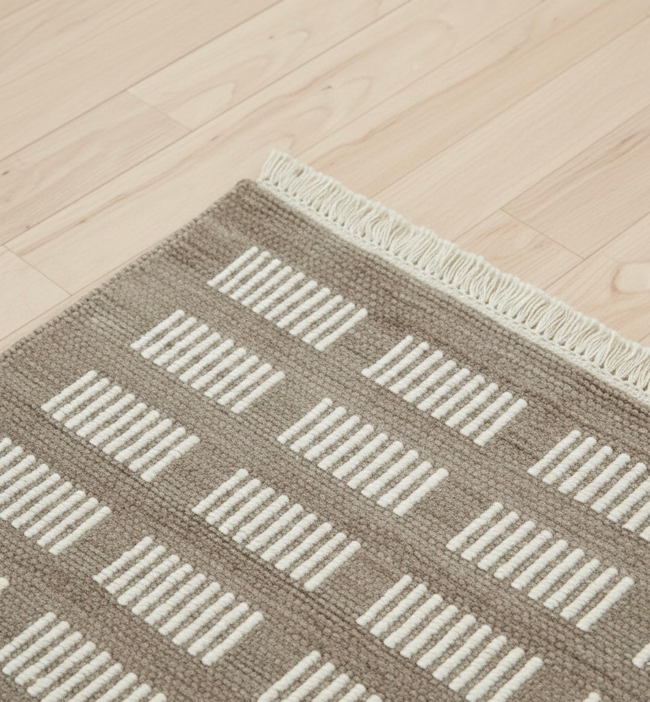 Minimalist Earth-Tone Accent Handknotted Rugs