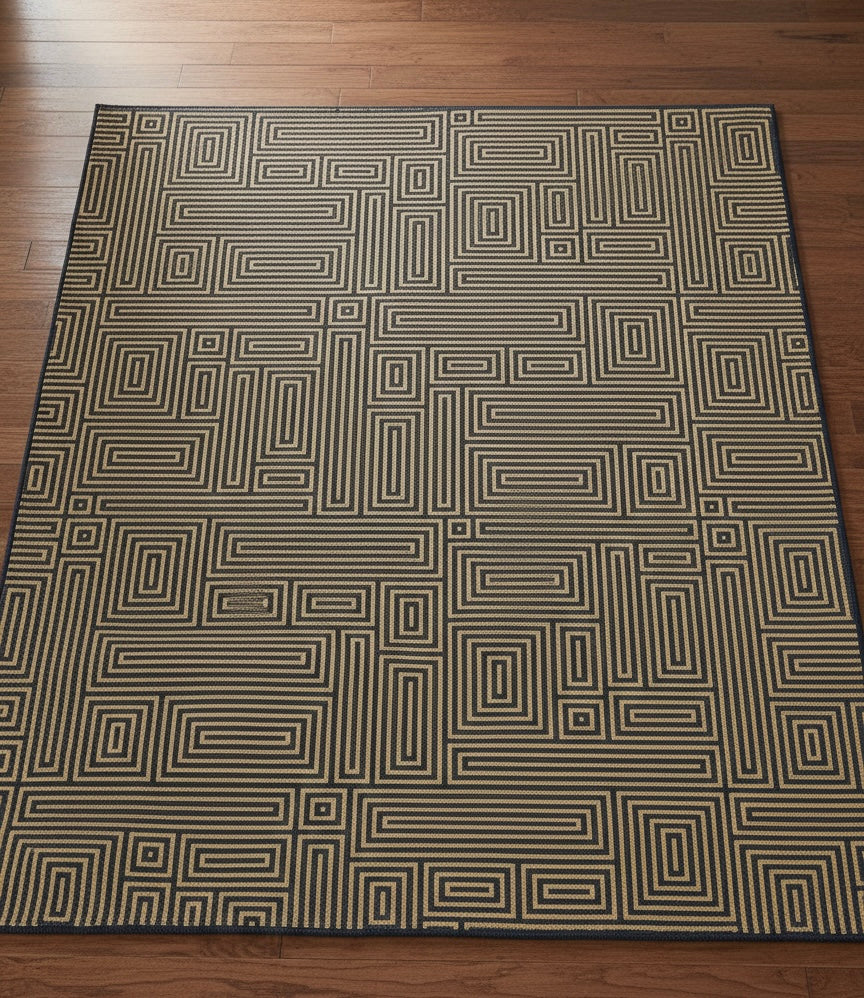 Charcoal Labyrinth HandTufted Rugs