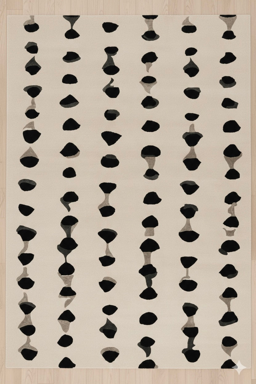 Monochrome Pebble Ivory HandTufted Rugs