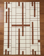 Mondrian in Rust Handtufted Rugs