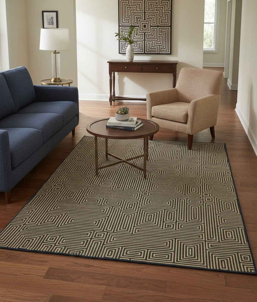 Charcoal Labyrinth HandTufted Rugs