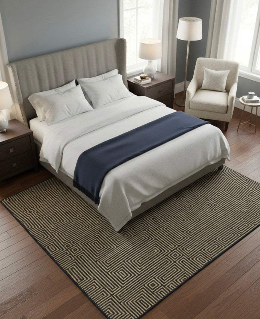 Charcoal Labyrinth HandTufted Rugs