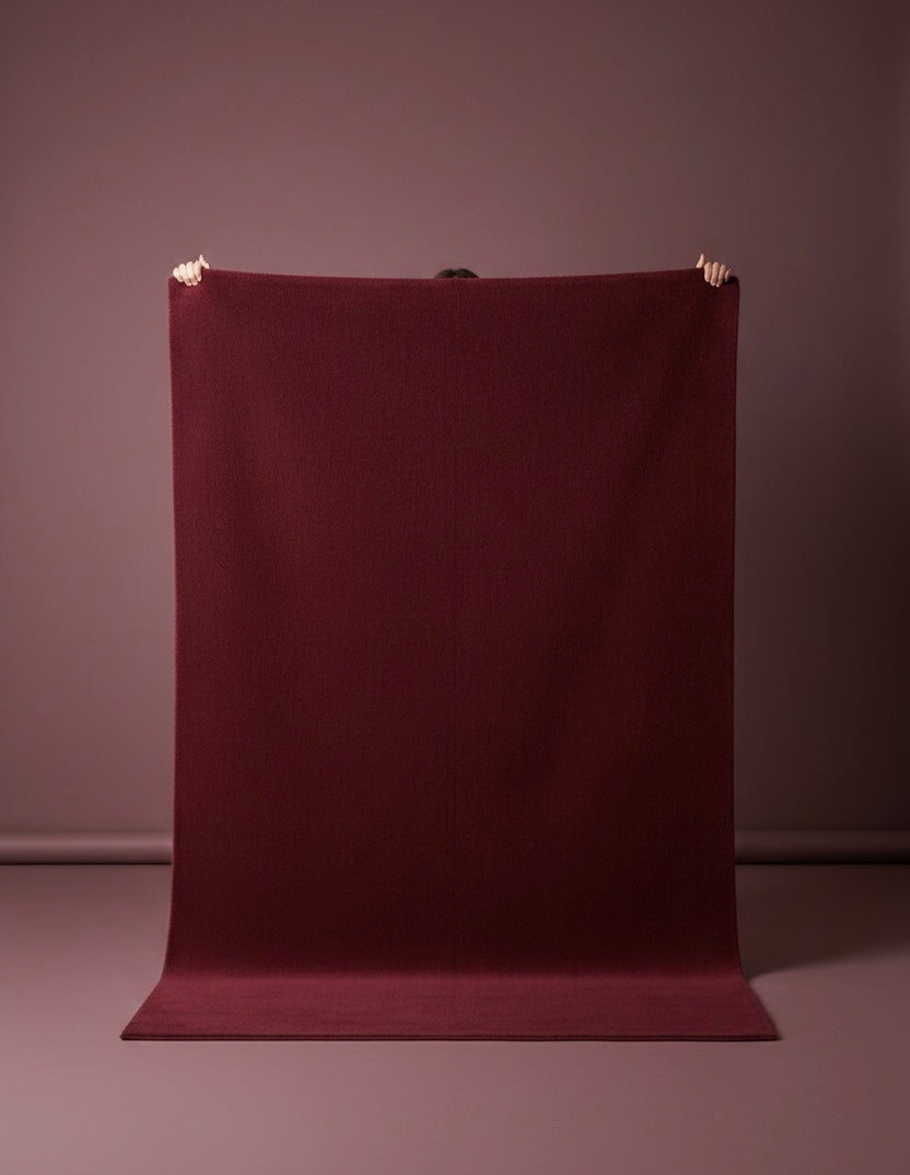 Wine-Red Accent Solid Rugs