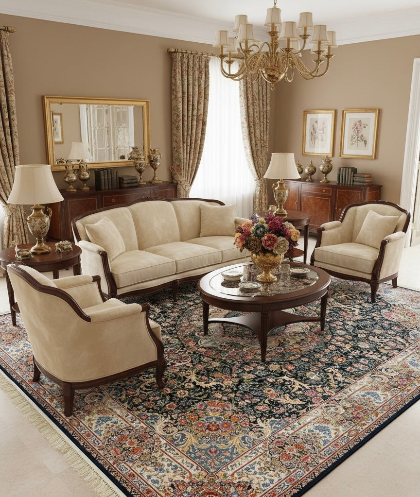 Dilkash Surmayi Naqsh Irani Rugs