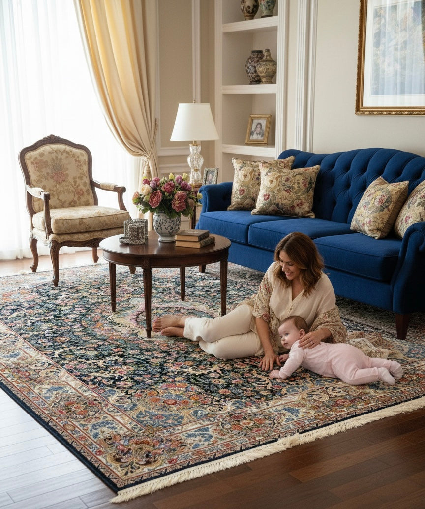 Dilkash Surmayi Naqsh Irani Rugs
