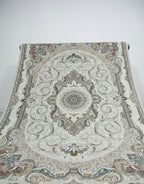 Cream and Pastel Blue Irani Rugs