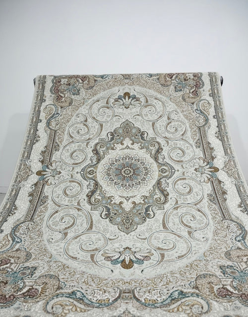 Cream and Pastel Blue Irani Rugs