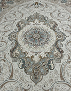 Cream and Pastel Blue Irani Rugs