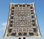 Navy and Cream Intricate Irani Rugs
