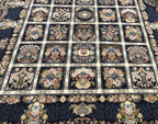 Navy and Cream Intricate Irani Rugs
