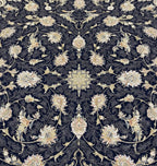 Imperial Navy Silk Irani Rugs