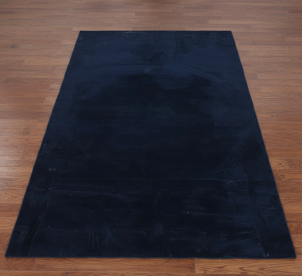 Deep Navy Blue Super Soft Rabbit Fur