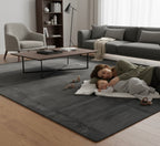 Charcoal Grey Super Soft Rabbit Fur