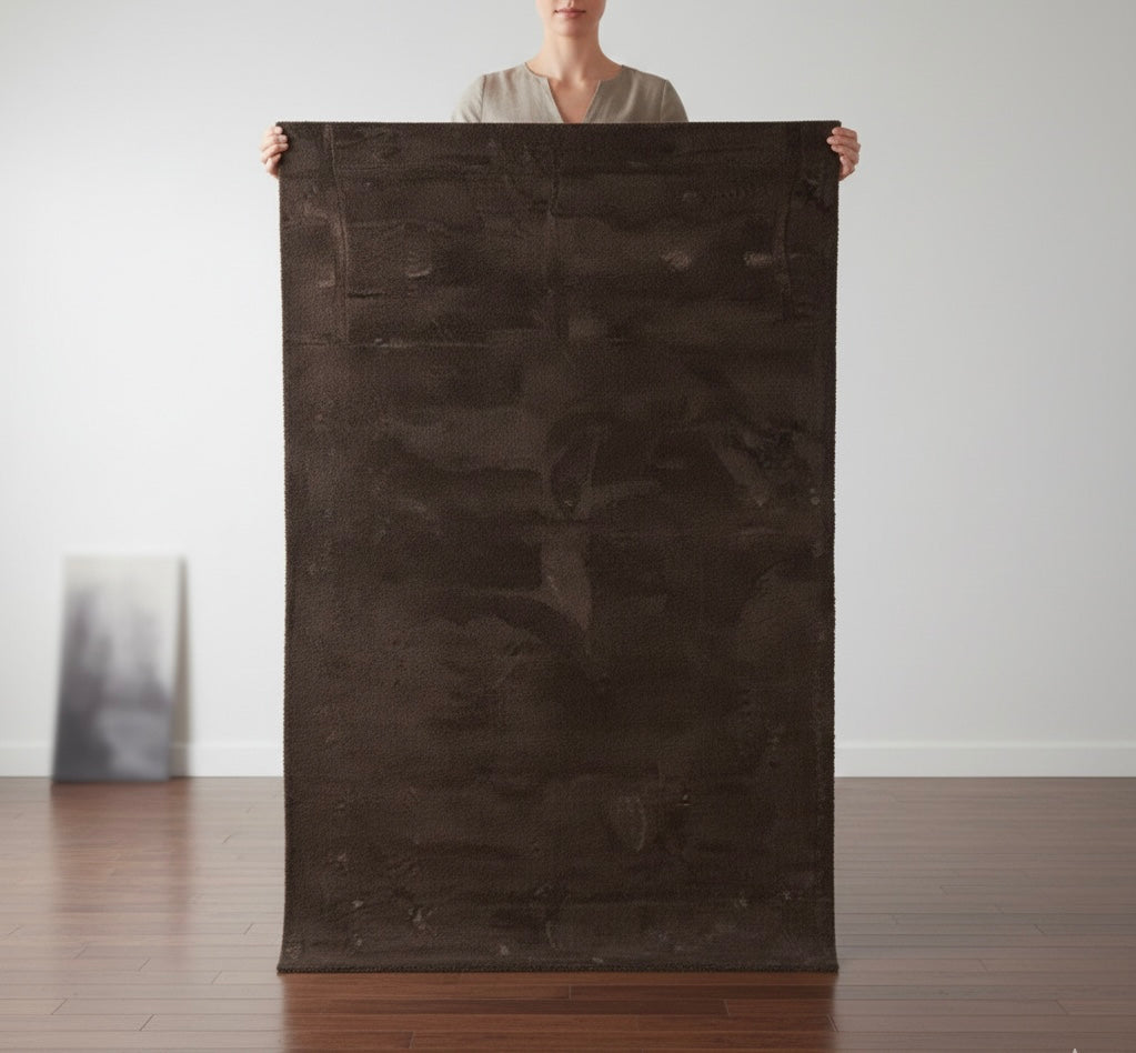 Dark Chocolate Super Soft Rabbit Fur
