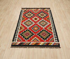 Geometric Tribal Kilim Rug