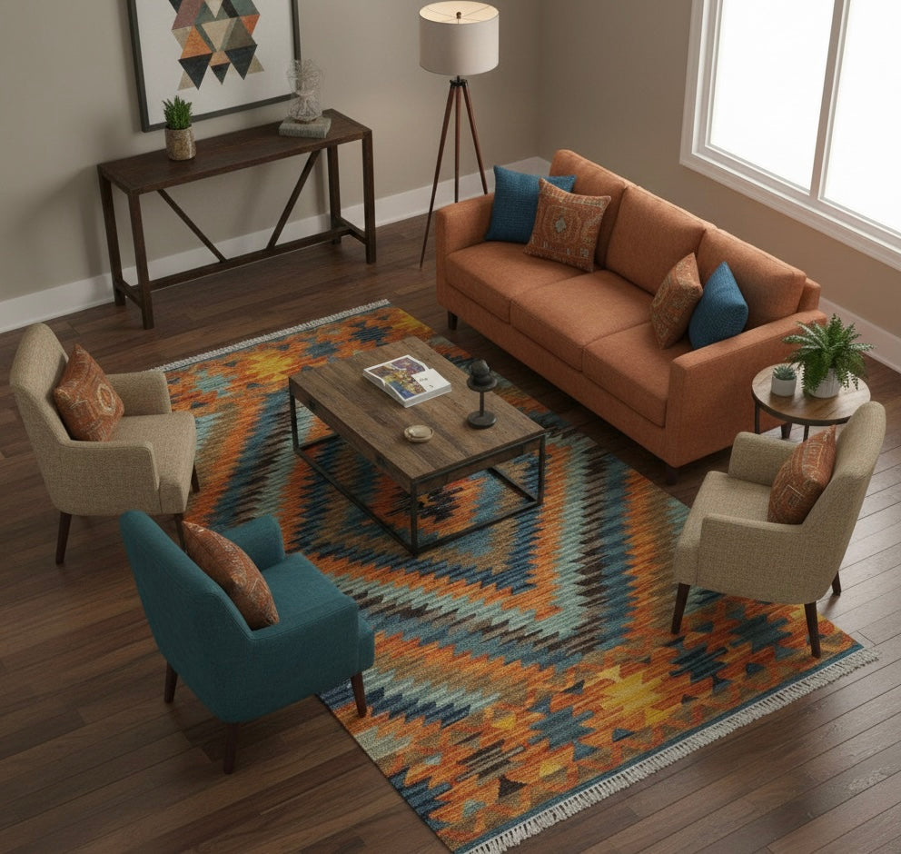 The Mesa Diamond Kilim Rug