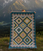 Terracotta & Teal Geometric Kilim