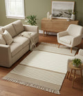 Sand & Salt Linear Flatweave Dhurrie