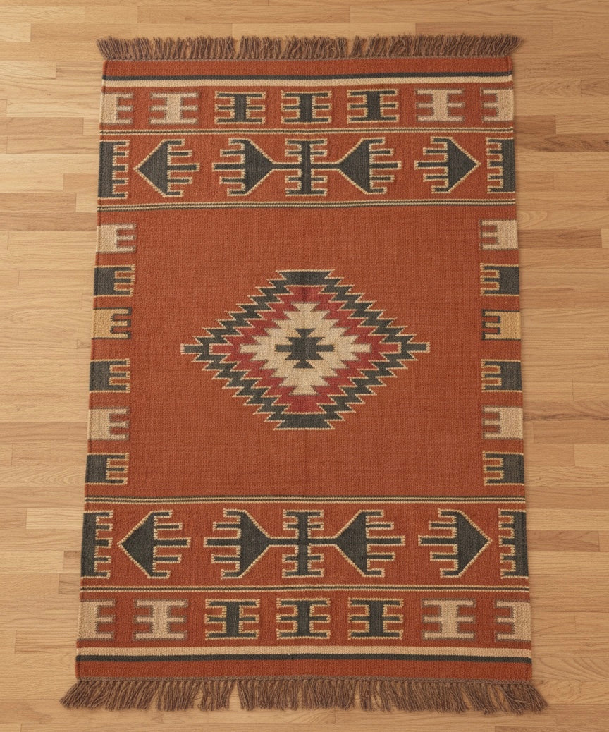 Southwestern Geometric Kilim Rug