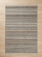Linear neutral Jute Rugs