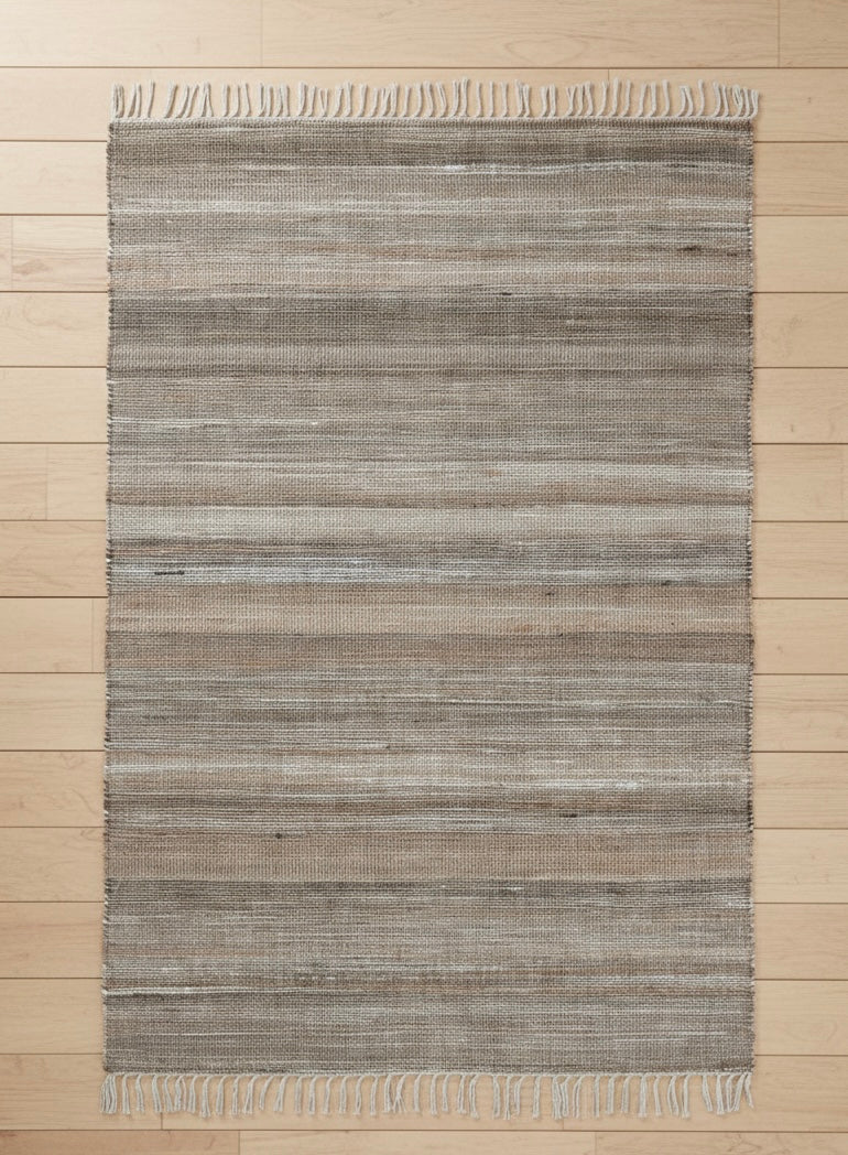 Linear neutral Jute Rugs