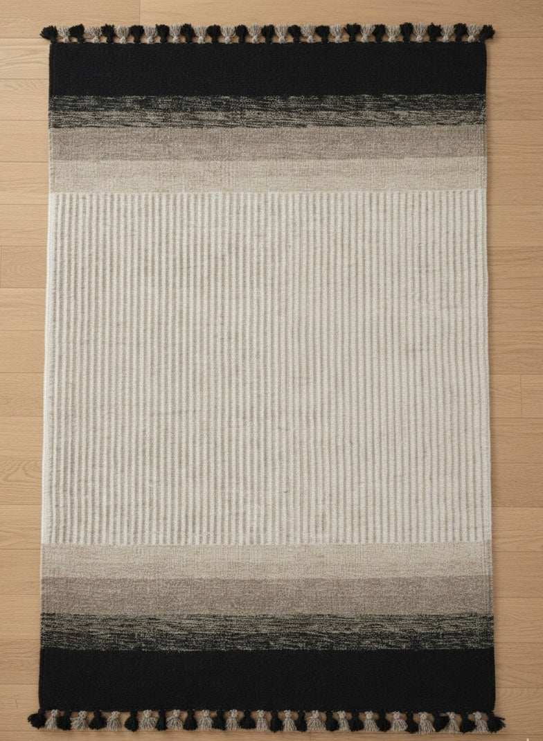 Shadow Stripe Dhurrie Rugs