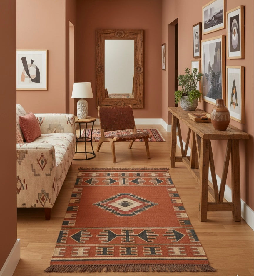 Southwestern Geometric Kilim Rug