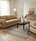 Linear neutral Jute Rugs