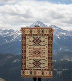 Medallion Cream and Terracota kilim