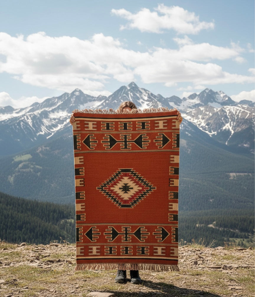 Southwestern Geometric Kilim Rug