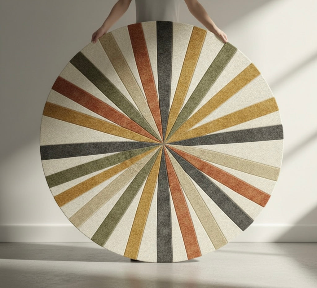 The Sunburst Spoke Round Rugs