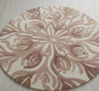 Floral Mandala Hand-Tufted Round Rug