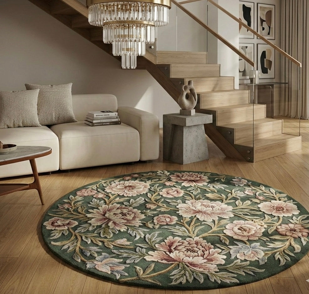 Botanical Bloom Circular Rug