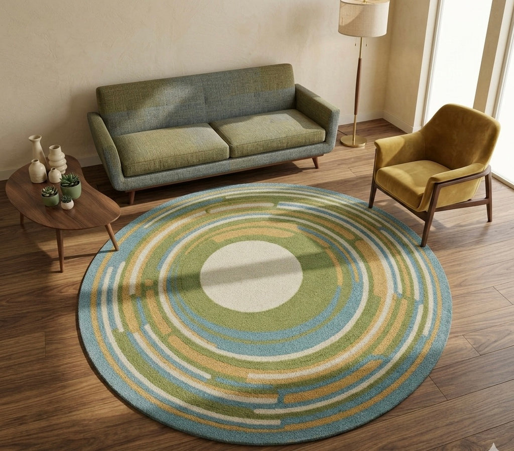 Lichen Ring Path Round Rugs