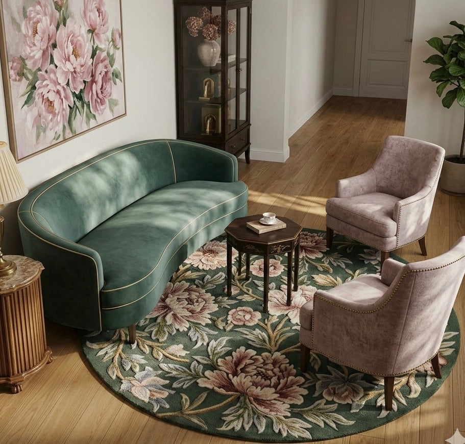 Botanical Bloom Circular Rug