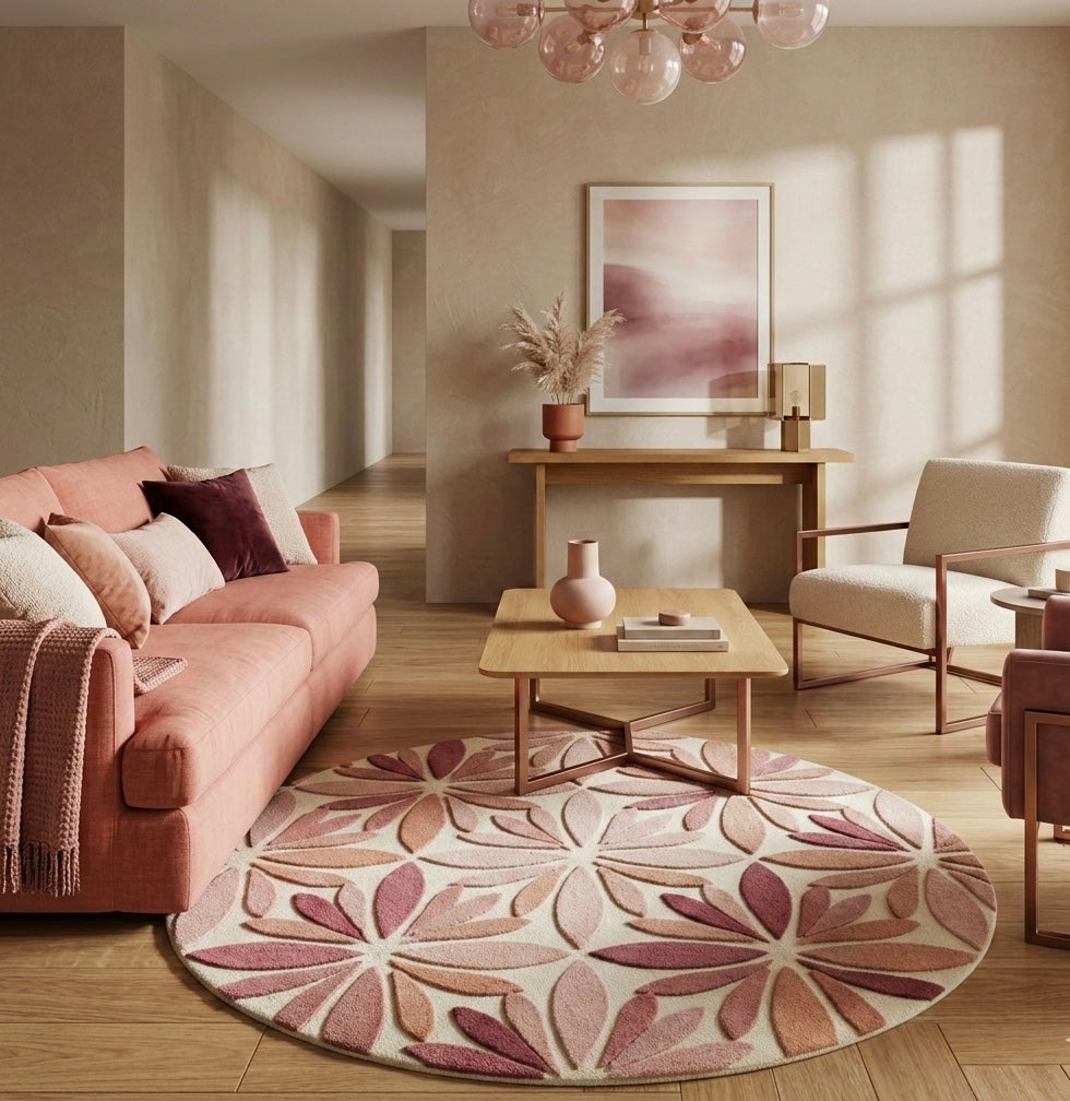 Rose Quartz Round Rugs