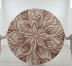 Floral Mandala Hand-Tufted Round Rug