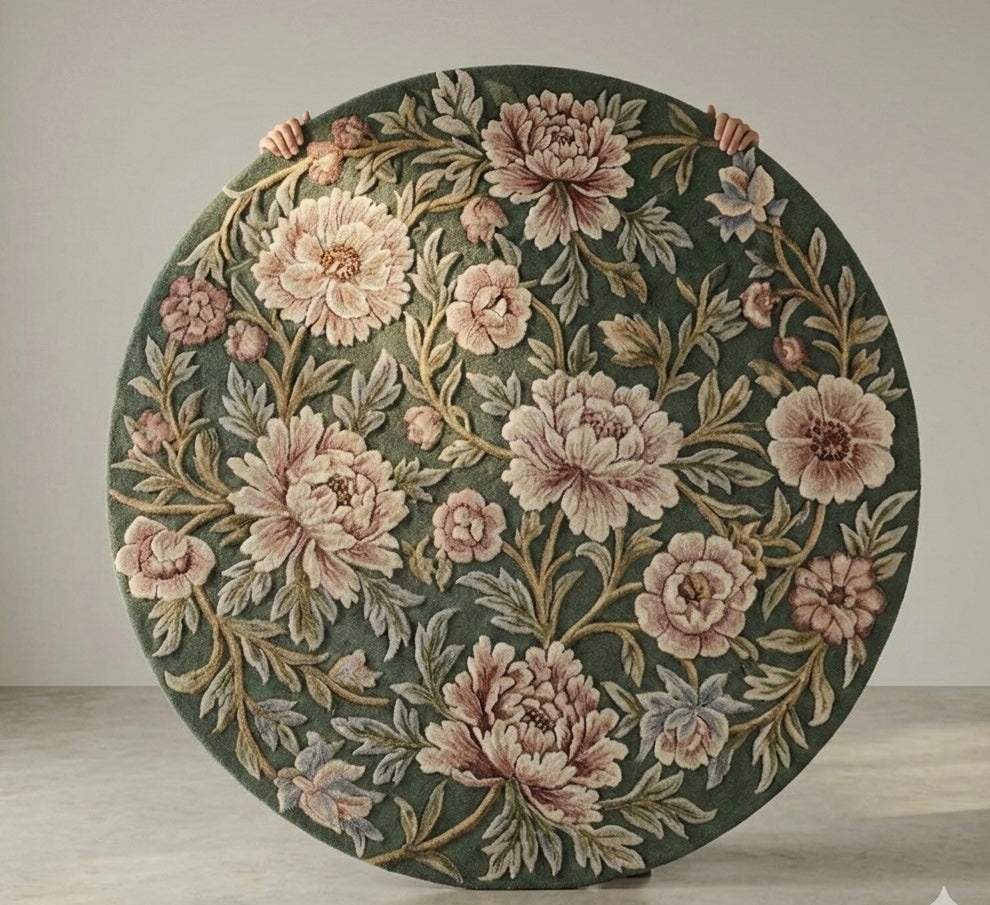 Botanical Bloom Circular Rug