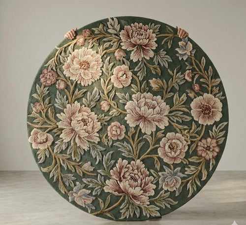 Botanical Bloom Circular Rug
