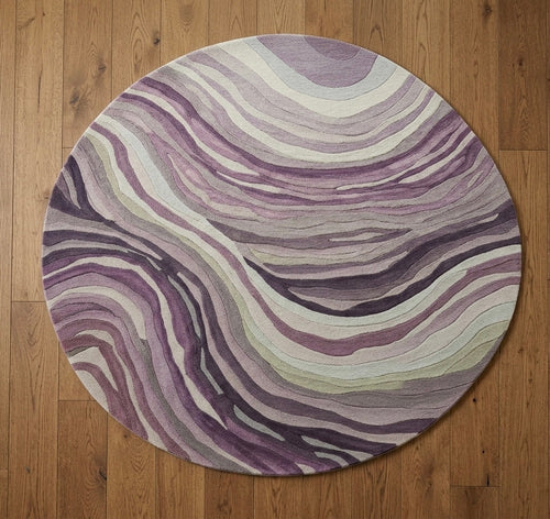 Abstract Overlap Round Rugs