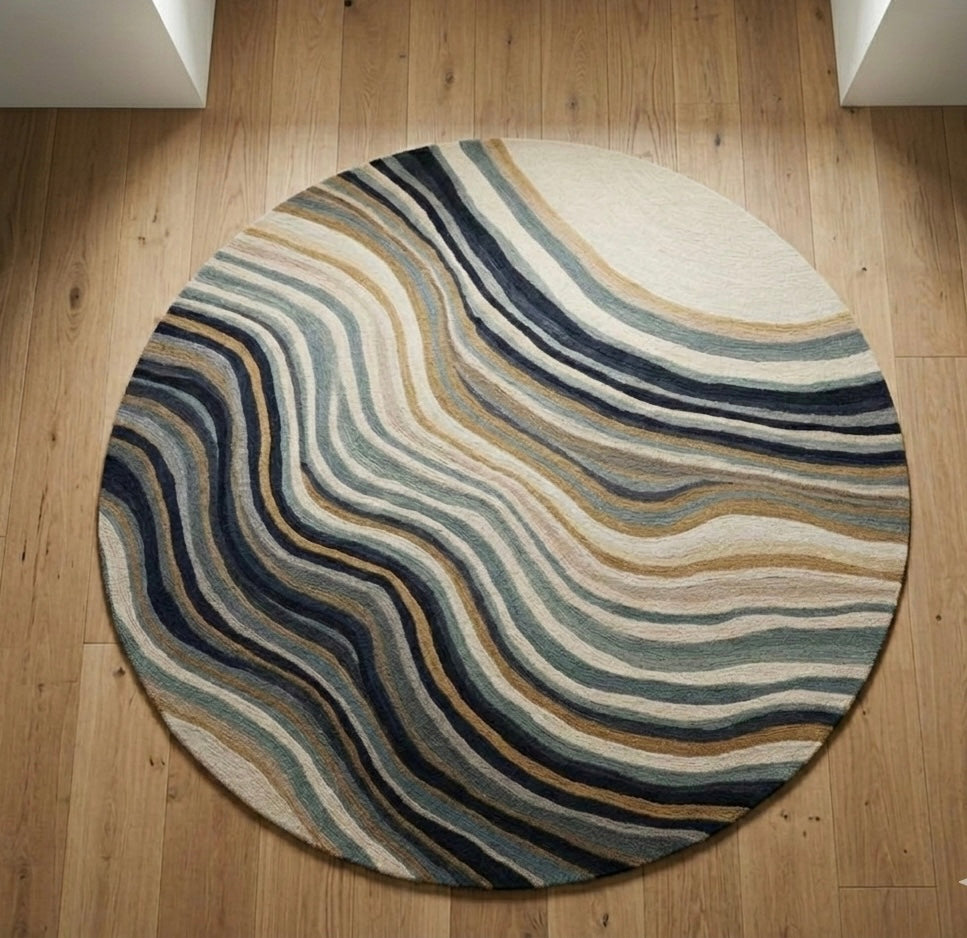 Modern flow Round Rugs