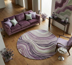 Abstract Overlap Round Rugs