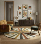 The Sunburst Spoke Round Rugs